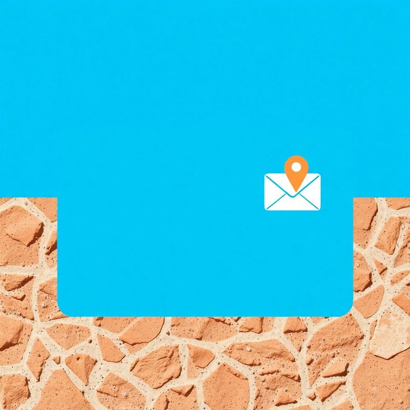 Minimalna ilustracija kontakt stranice s azurno-plavim tonovima
